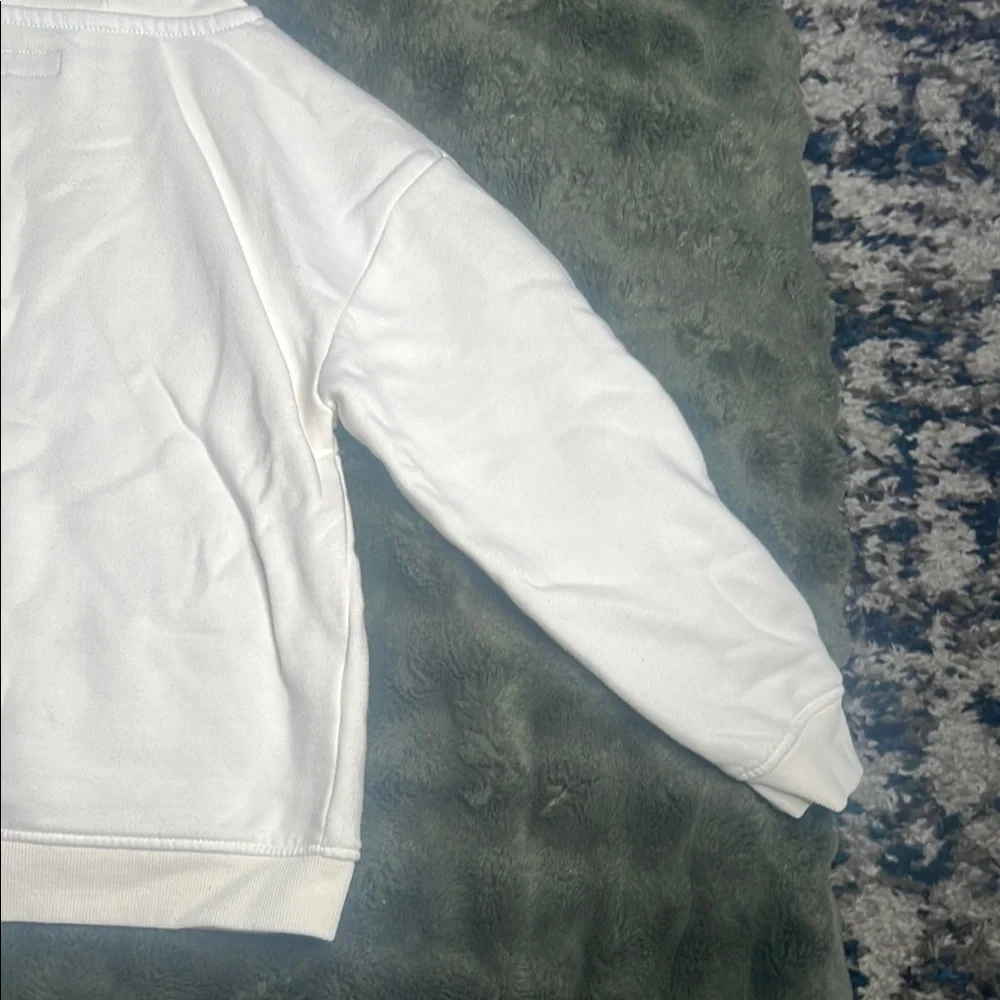 Primark White Hoodie with Blue and Pink Graphics